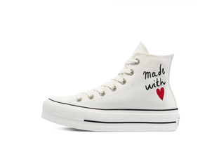 Converse platform weiß high shop
