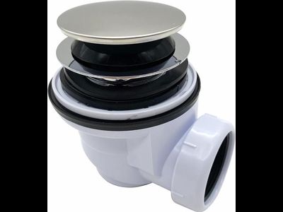 Сифон для душевого поддона 11/2"х50/60мм, гиб.тр.40х40/50, клик-клак,h 67-73мм,хром,V415-7-MR [56878