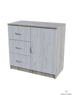 Бася (Басса) КМ 553м комод Крафт белый/Крафт серый