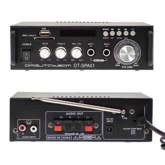 OT-SPA01 Усилитель звука (2х60Вт, USB, TF, FM, bluetooth)