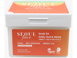DERMAL Seoul Face Набор масок для лица с муцином улитки 36шт (590 г)