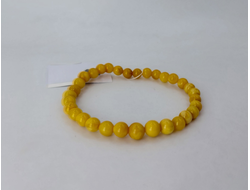 Браслет шары янтарь