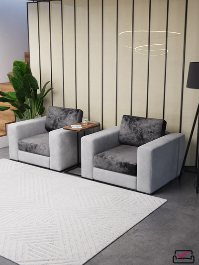 Чехол на подлокотник дивана или кресла, на сиденье и спинку кресла.  Велюр Графит