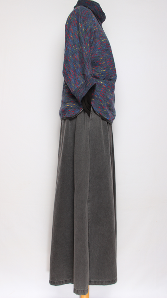 ДЖЕМПЕР БОХО "КИМОНО"  пёстрый джинс, сирень, электрик, трава, хаки, черный до р.50