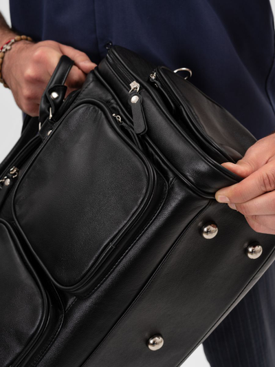 Кожаная дорожная сумка Bufaloro black (арт. 4012-01)