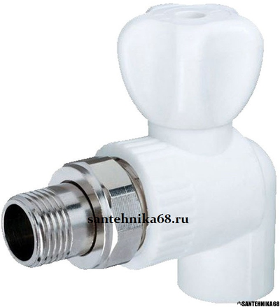 Кран пп PPRC угловой 20x1/2 Valfex для радиатора