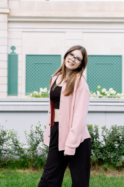 Теплая рубашка пудра