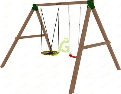 Качельный модуль "Гнездо-паутинка + одиночные"