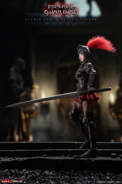 Имперская стражница в черной броне - Коллекционная ФИГУРКА 1/12 Black Imperial Guardian (PL2021-180C) - TBLeague