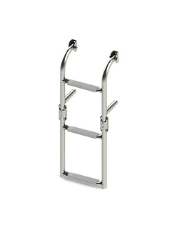 Трап складной с вертикальным креплением, 3 серых ступени (ширина 220 мм.) TM 980108T