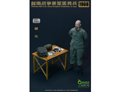 Санитар Армии США времен войны во Вьетнаме - Коллекционная ФИГУРКА 1/6 Vietnam War U.S. Army Hospital Corpsman in Hue 1968 (QOM-1046) - QORANGE QOTOYS