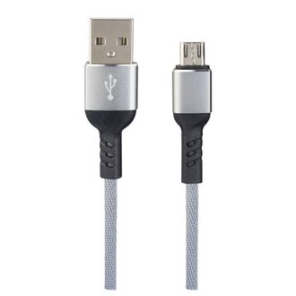 Мультимедийный кабель USB2.0 A вилка - micro USB вилка, серый, длина 1 м, бокс (U4806)