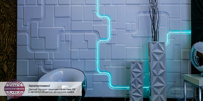 Гипсовая панель SPACE + LED артикул D-0006