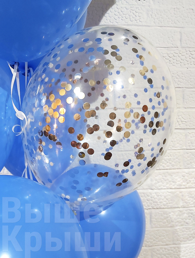 Сет "Синий мотоцикл" (13 шариков + 1 цифра)