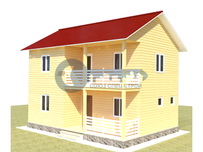 ДЖ-15 ГАБАРИТНЫЕ РАЗМЕРЫ: (9Х6М) 2 ЭТАЖА, ОБЩАЯ ПЛОЩАДЬ: 108М²