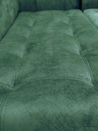 Кухонный Угловой диван "ФОРУМ-5МН" Стандартный велюр Зеленый, левый