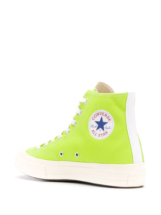 Кеды Converse Play Comme Des Garcons зеленые высокие