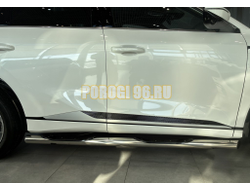 Пороги труба с проступью Папа Тюнинг d76 для Changan CS75 Plus IV 2025-