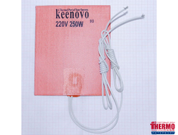 Гибкая нагревающая пластина 250 Вт 220 В (127х152) (терм.90) Keenovo  (3М скотч, термодатчик на 90°С)