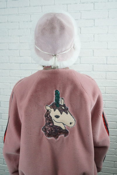 Ушанка "Север" цвет жемчуг + белый