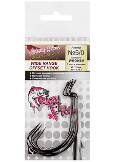 Офсетный крючок Crazy Fish Big Game Offset Hook №5/0 5 шт