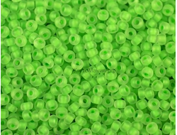 БИСЕР PRECIOSA 10/0 - 50г - 08756 (М) ПРОЗРАЧНЫЙ МАТОВЫЙ С САЛАТОВОЙ ЛИНИЕЙ ВНУТРИ (НЕОНОВЫЙ)