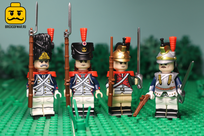 4 солдата французской армии, наполеоновские войны 1812