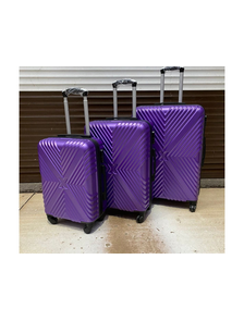 Комплект из 3х чемоданов ABS Х-образный S,M,L фиолетовый