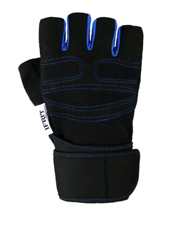 Перчатки без пальцев тактические &quot;IFRIT FOBOS&quot; (цвет черный/синий) РУК-603
