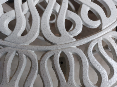 Белый комплект на 10 персон из литого алюминия Louis