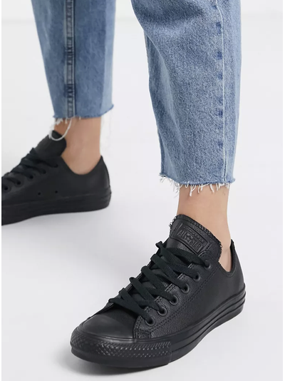 Кеды Converse All Star кожаные черные низкие