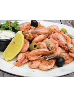 Креветки отварные/обжаренные на чесночном масле