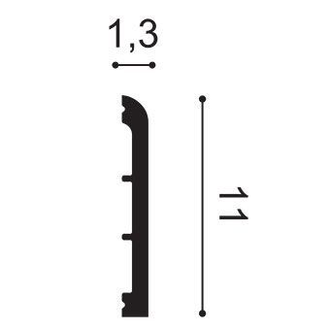 Плинтус DX184 CASCADE - 11*1,3*230см