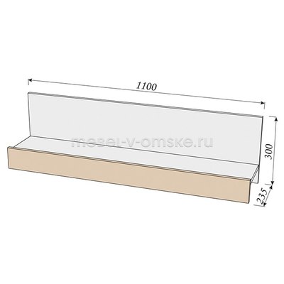 Полка навесная Молли