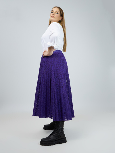 Длинная юбка из гипюра на резинке