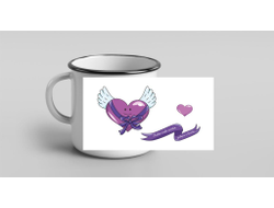 Кружка металлическая эмалированная #9 на День влюблённых, 14 февраля