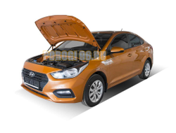 Амортизаторы капота, 2 шт. АвтоУпор для Hyundai Solaris II 2017-