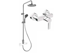 Набор с душевой стойкой VitrA System Rain и смесителем для душа VitrA Flo S, A49234EXP