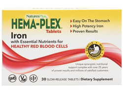 (Nature's Plus) Hema-Plex - (30 табл)