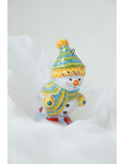 Снеговик на лыжах (спортсмен)