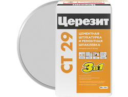 Штукатурка цементная высокопрочная ЦЕРЕЗИТ CT 29 Ремонт 25 кг