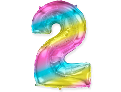 Фольгированная цифра - Диагональная радуга