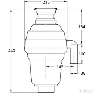 ИЗМЕЛЬЧИТЕЛЬ ПИЩЕВЫХ ОТХОДОВ BONE CRUSHER, МОДЕЛЬ BC 1000