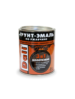 Молотковая грунт-эмаль 3 в 1 Dali 2л