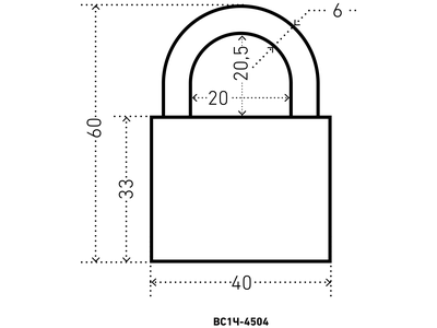 Замок навесной Аллюр ВС1Ч-4504 d6мм 5кл.  [39253]