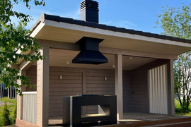 Тумба с мангалом и вытяжкой