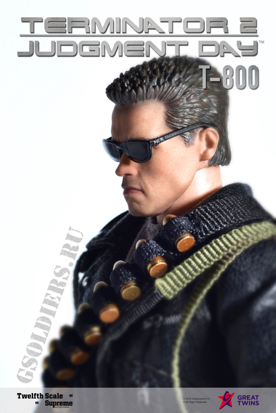 Т-800, Терминатор 2: Судный день, фигурка 1/12 Scale Action Figure Terminator 2: Judgement Day T-800