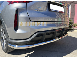 Защита заднего бампера угловая большая d60 для Haval F7 2022-2024