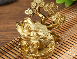 Жаба с денежным деревом" под бронзу 10х9,5х7,2 см,