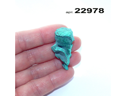 Малахит натуральный (необработанный) Заир арт.22978: 13,3г - 37*19*17мм